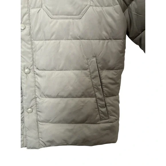 NEW! MENS NAVY YARD BEIGE QUILTED LIGHTWEIGHT JACKET. COLOR KHAKI SIZE X-LARGE - Picture 5 of 9